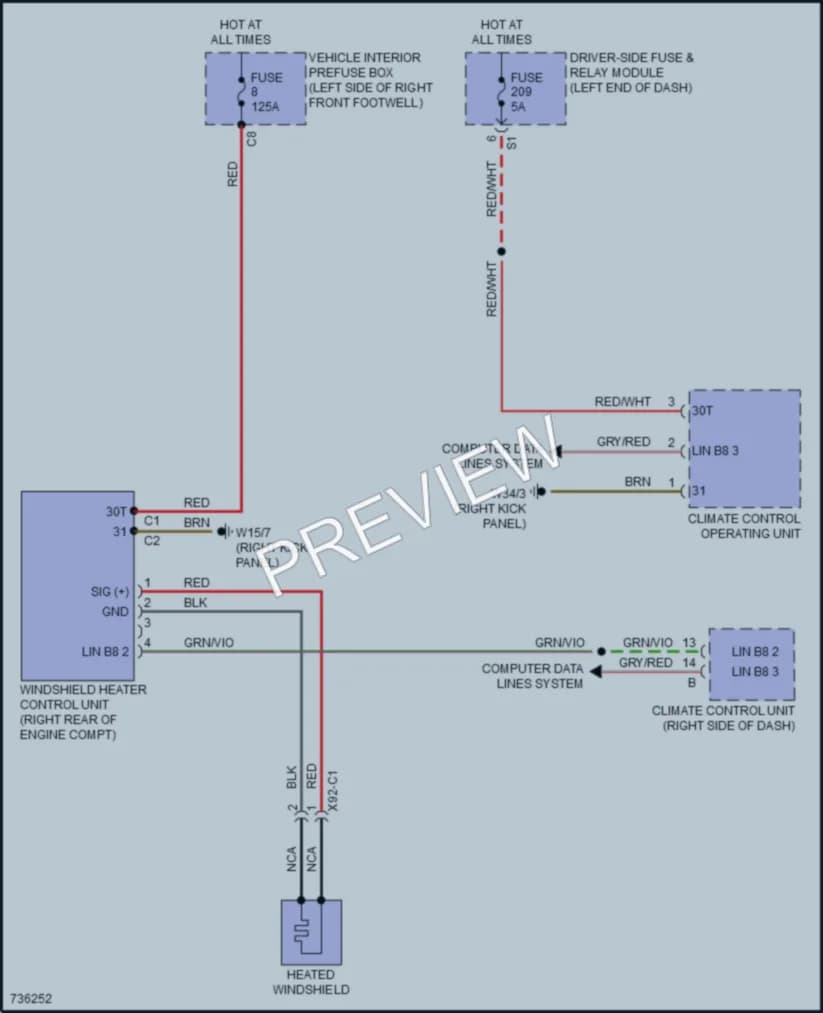 2020 MercedesBenz S450 Defoggers wiring diagram preview