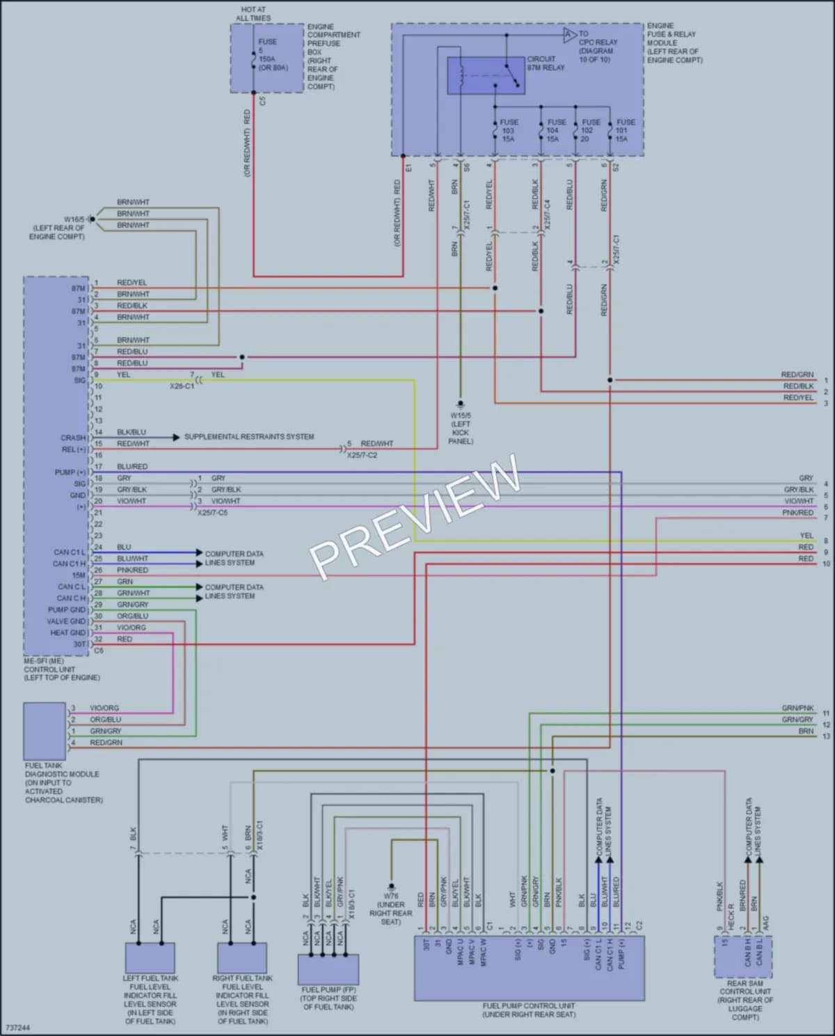 2020 MercedesBenz S450 Engine Performance wiring diagram preview