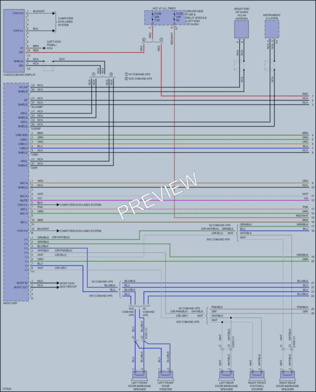 2020 MercedesBenz S450 Radio wiring diagram preview