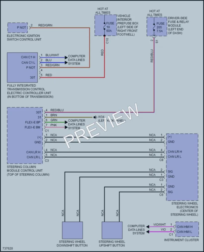 2020 MercedesBenz S450 Transmission wiring diagram preview