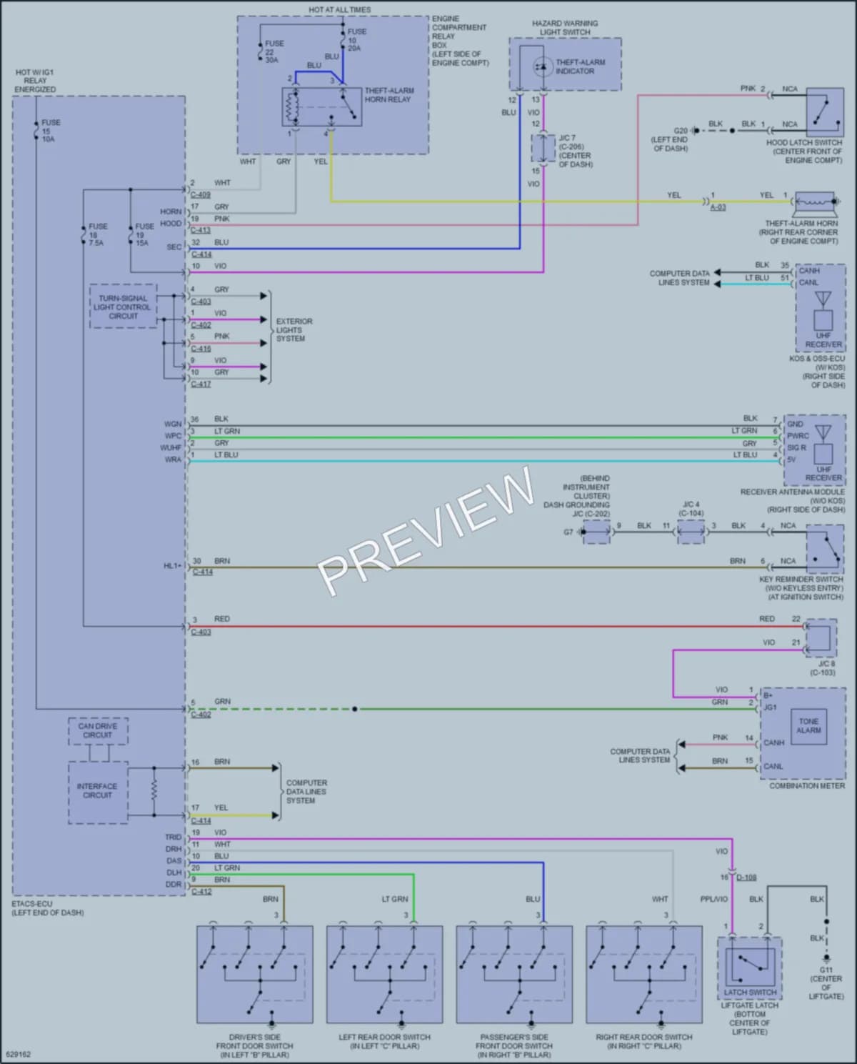 2020 Mitsubishi EclipseCross Anti Theft wiring diagram preview