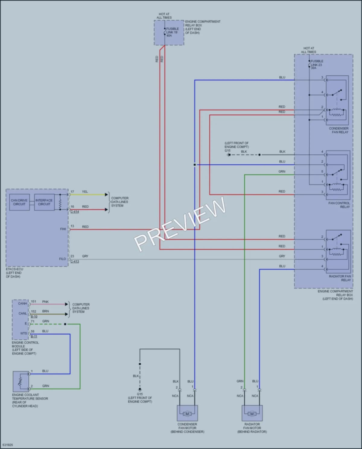2020 Mitsubishi EclipseCross Cooling Fan wiring diagram preview