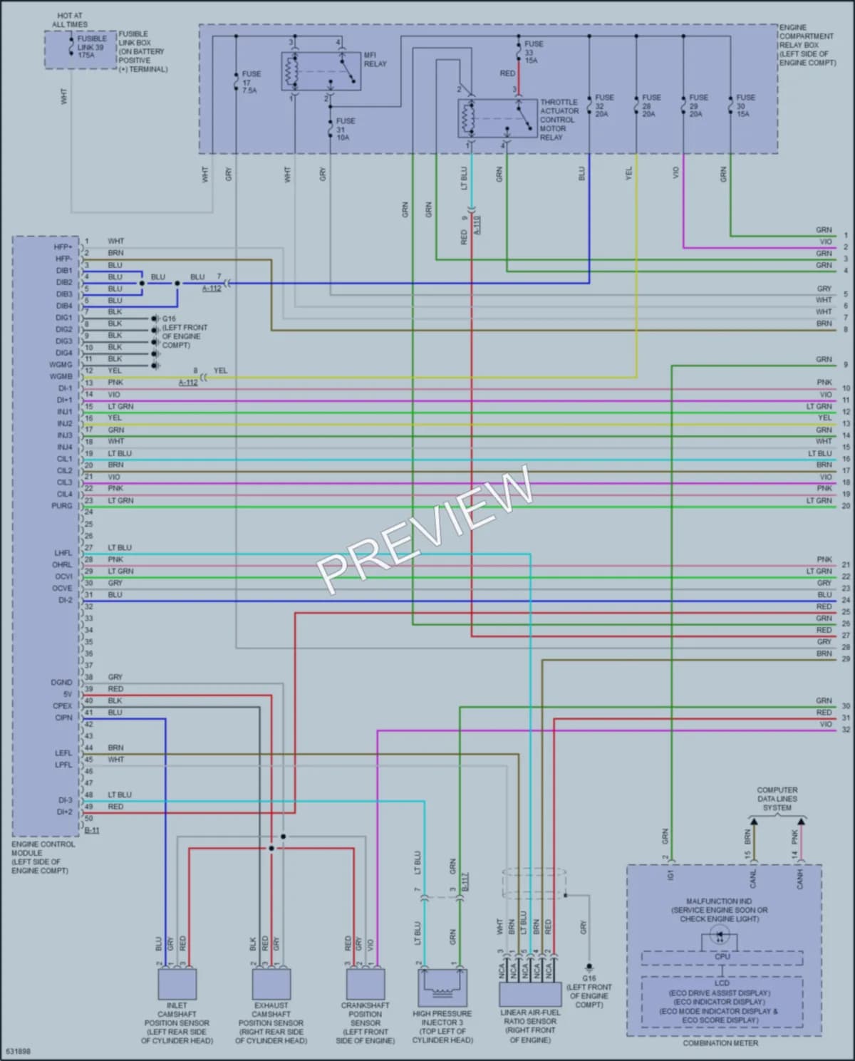 2020 Mitsubishi EclipseCross Engine Performance wiring diagram preview