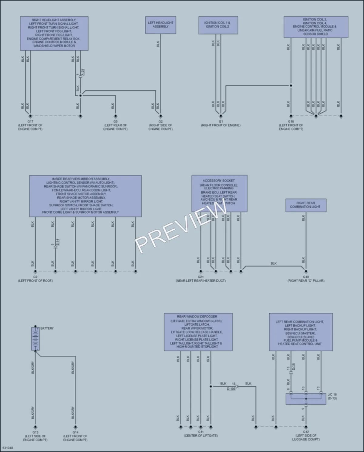 2020 Mitsubishi EclipseCross Ground Distribution wiring diagram preview