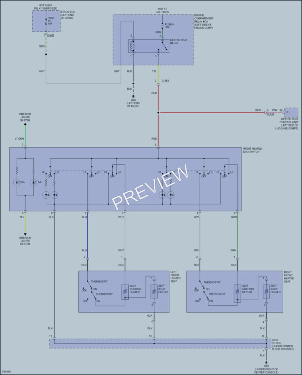 2020 Mitsubishi EclipseCross Power Seats wiring diagram preview