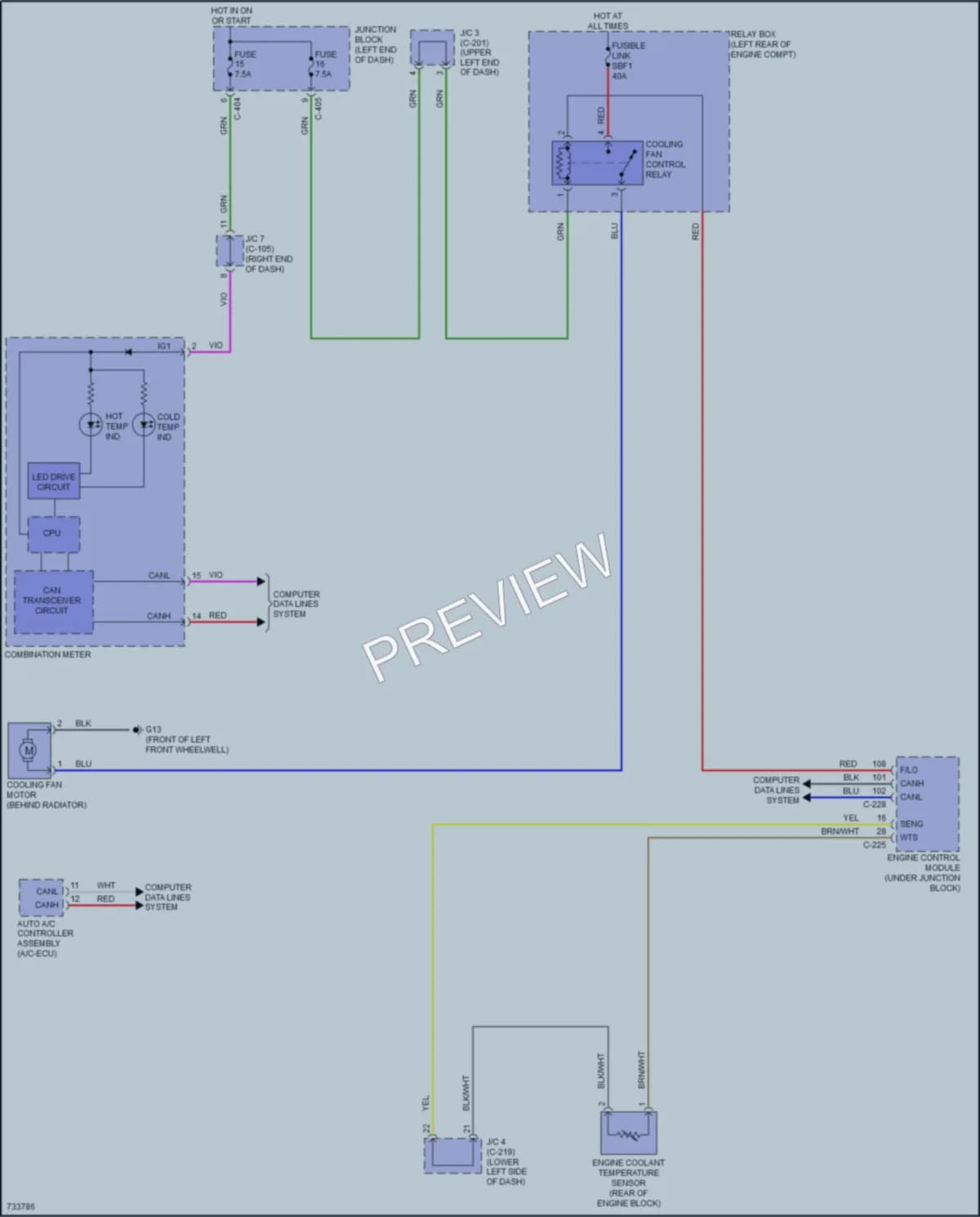 2020 Mitsubishi Mirage Cooling Fan wiring diagram preview