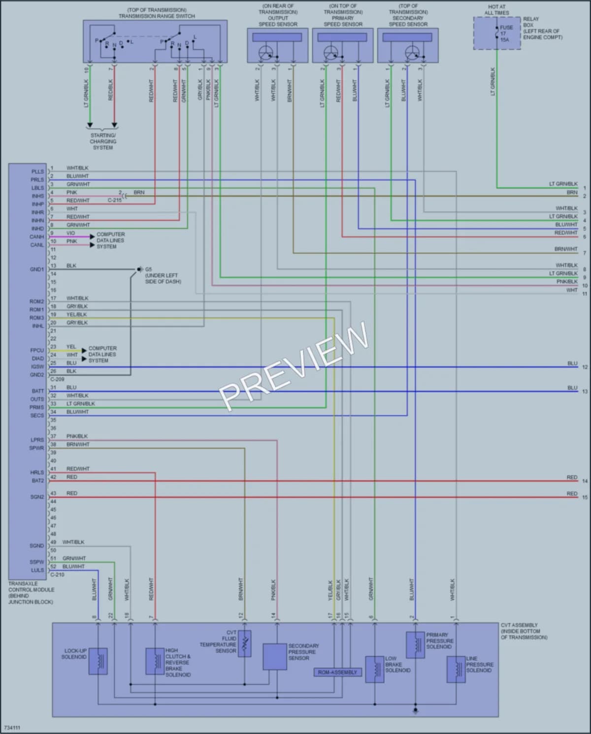 2020 Mitsubishi Mirage Transmission wiring diagram preview