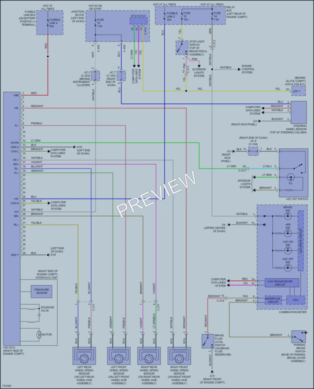 2020 Mitsubishi MirageG4 Anti Lock Brakes wiring diagram preview