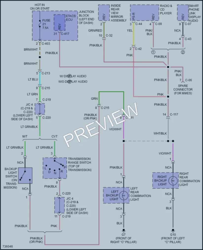 2020 Mitsubishi MirageG4 Exterior Lights wiring diagram preview