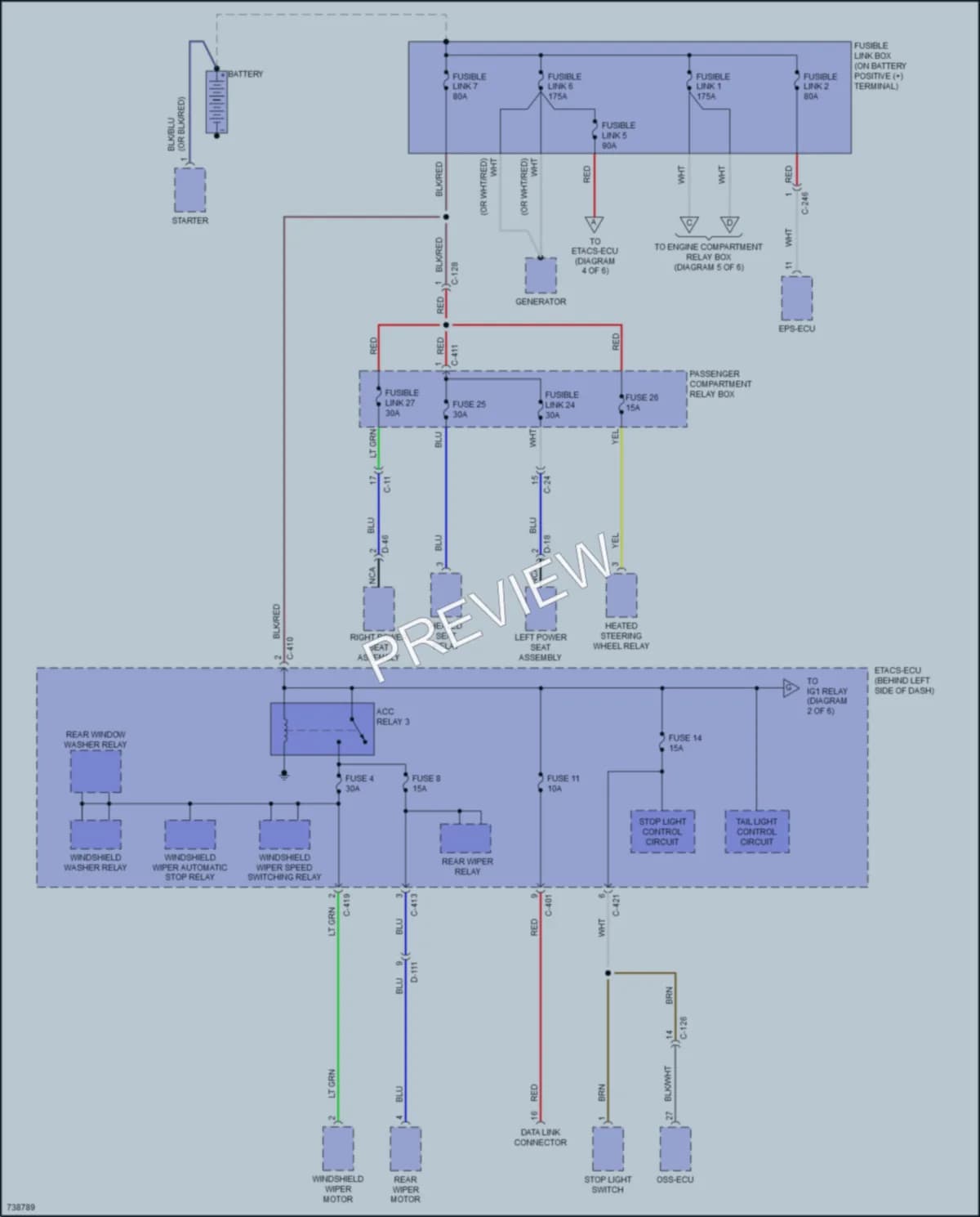 2020 Mitsubishi Outlander Power Distribution wiring diagram preview