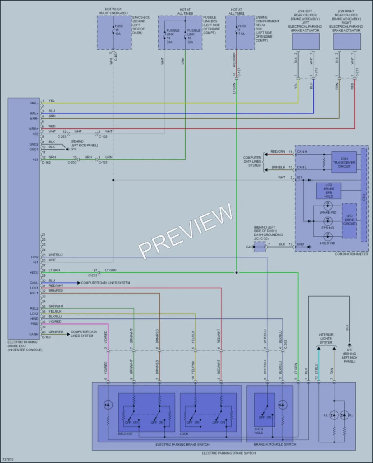 2020 Mitsubishi Outlander Shift Interlock wiring diagram preview