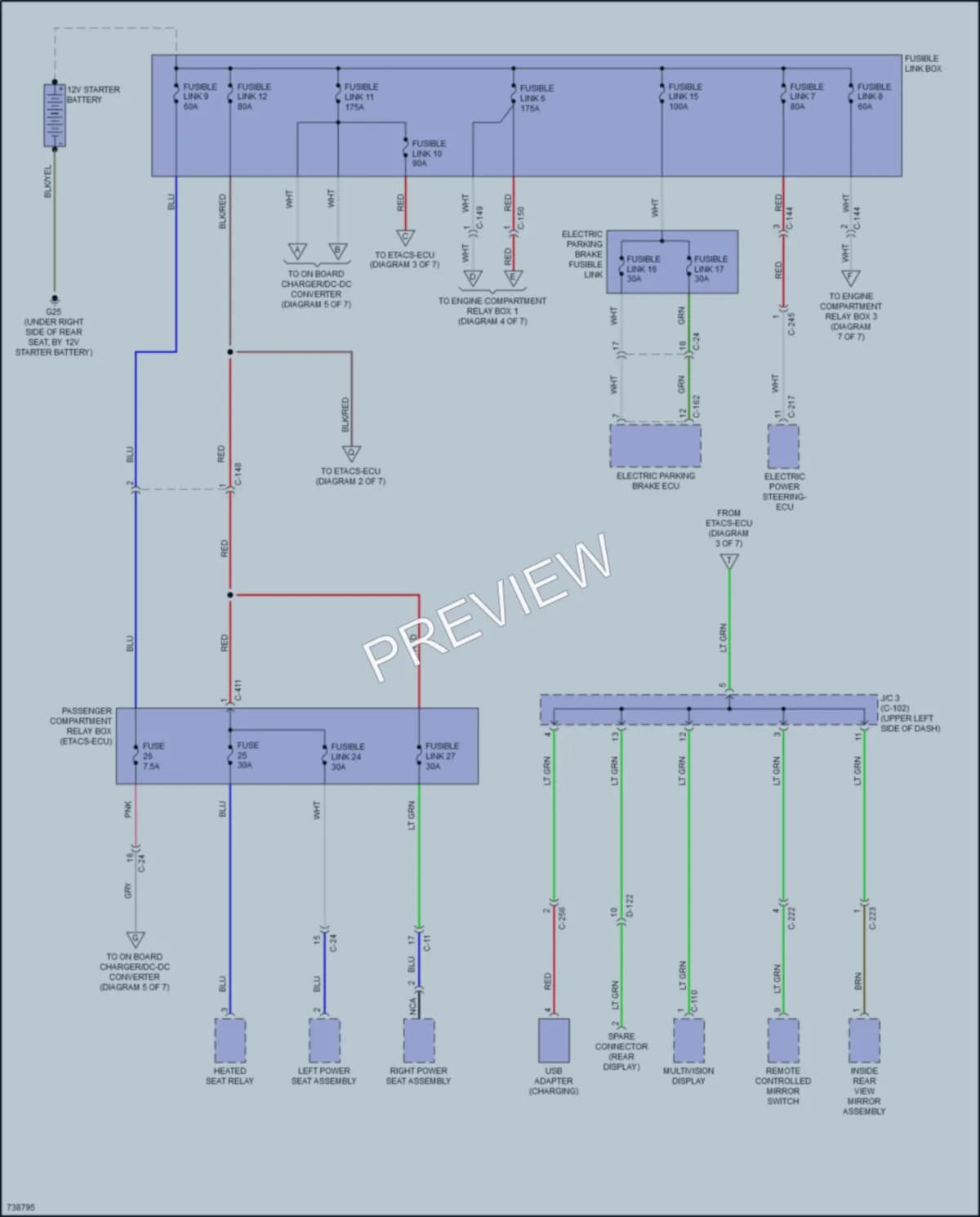 2020 Mitsubishi OutlanderPHEV Power Distribution wiring diagram preview