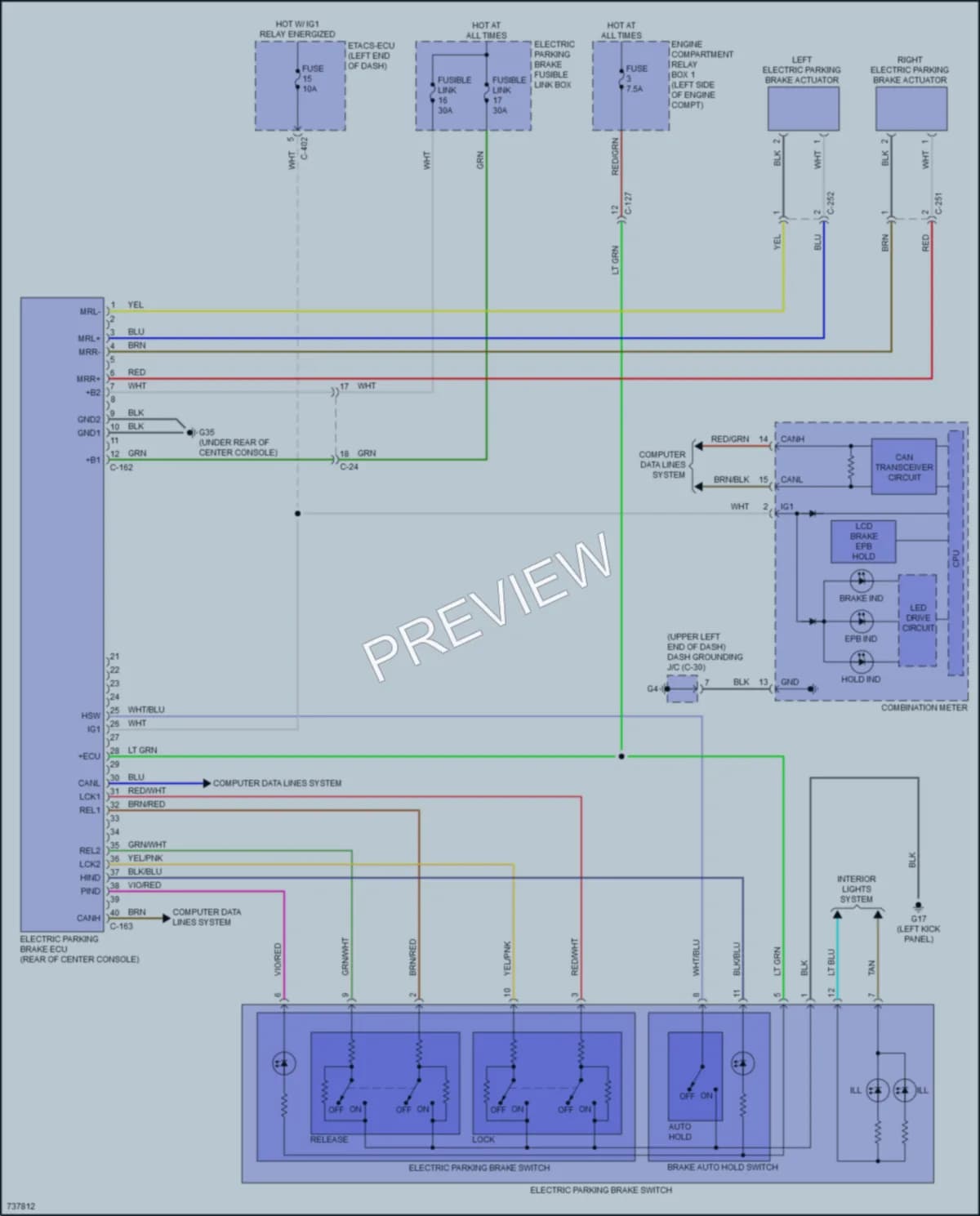 2020 Mitsubishi OutlanderPHEV Shift Interlock wiring diagram preview