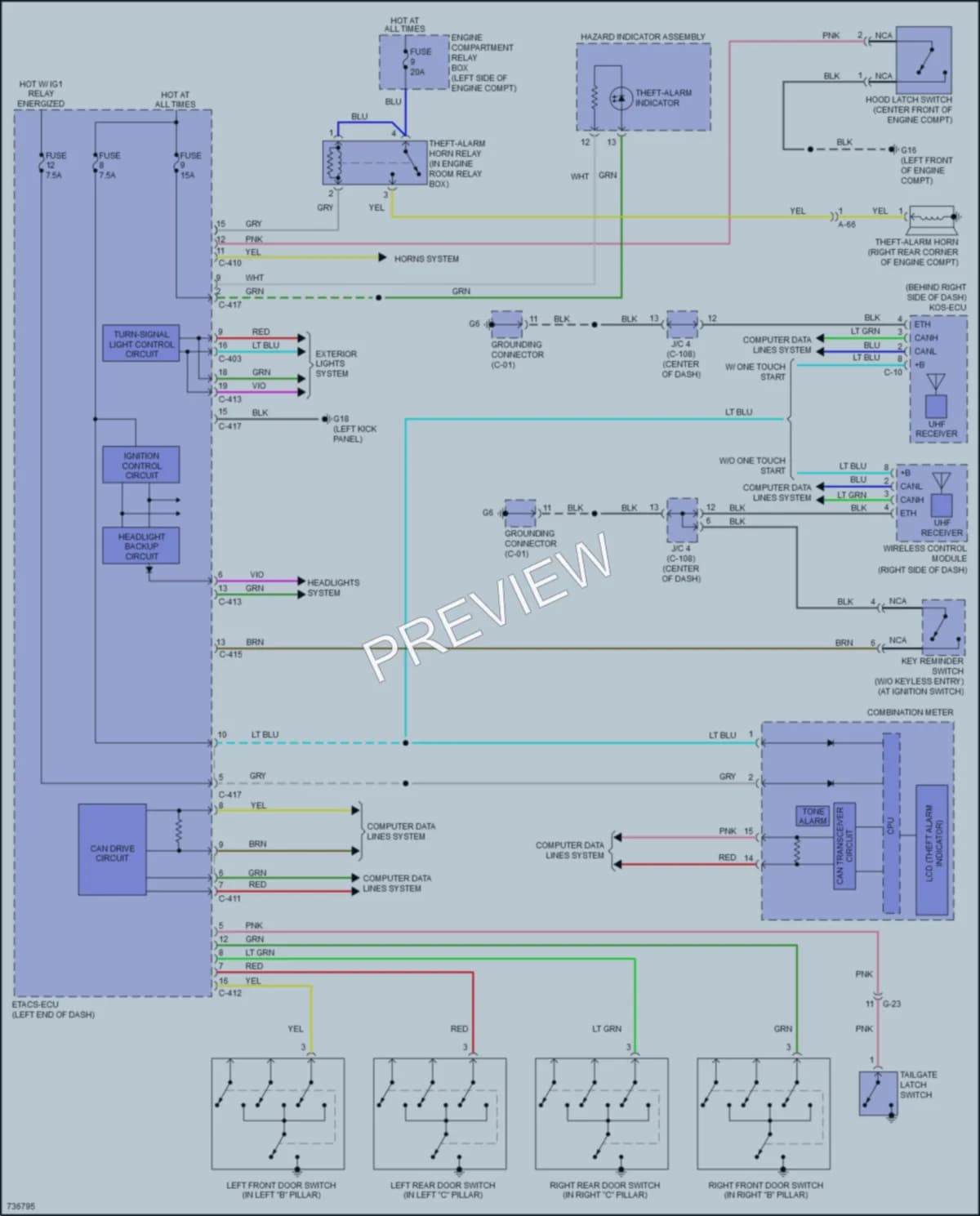 2020 Mitsubishi OutlanderSport Anti Theft wiring diagram preview