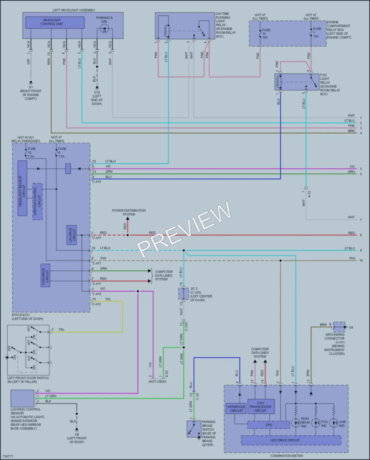 2020 Mitsubishi OutlanderSport Headlights wiring diagram preview