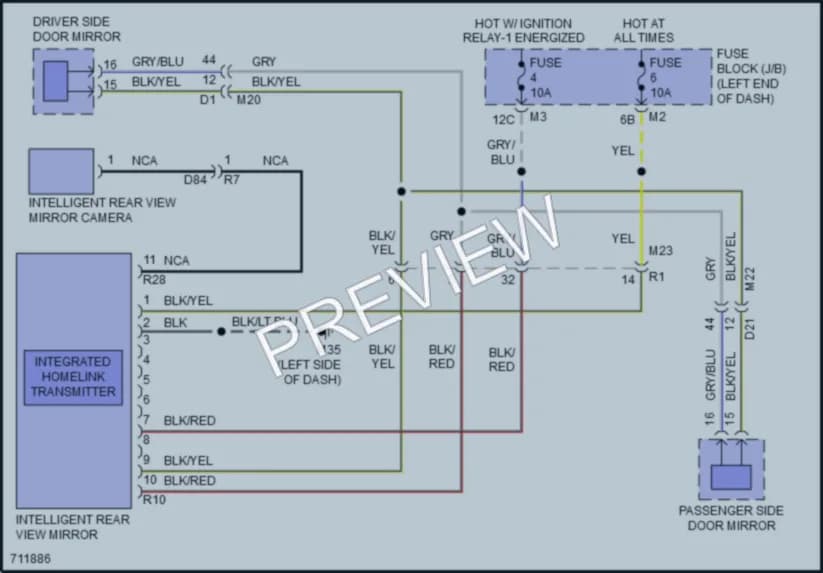 2020 Nissan Armada Power Mirrors wiring diagram preview