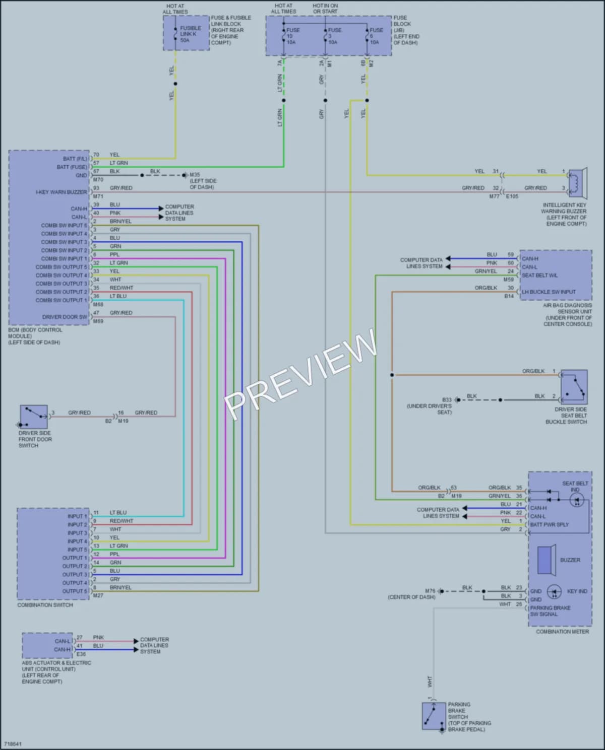 2020 Nissan Armada Warning Systems wiring diagram preview