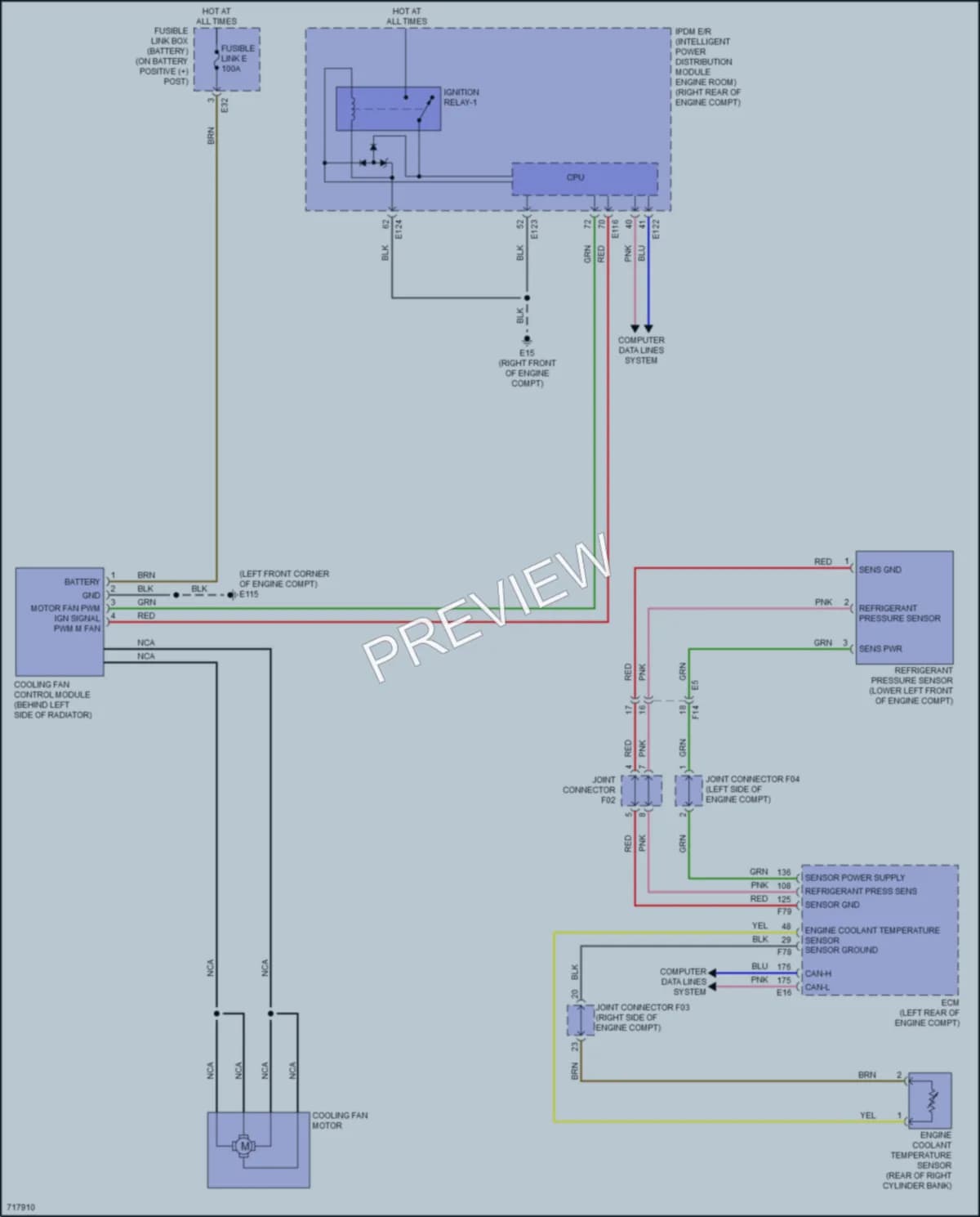 2020 Nissan Frontier Cooling Fan wiring diagram preview
