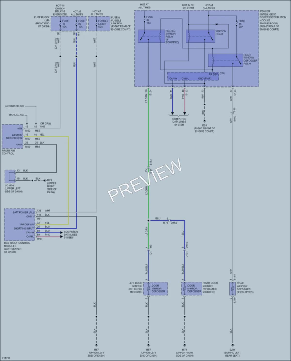 2020 Nissan Frontier Defoggers wiring diagram preview