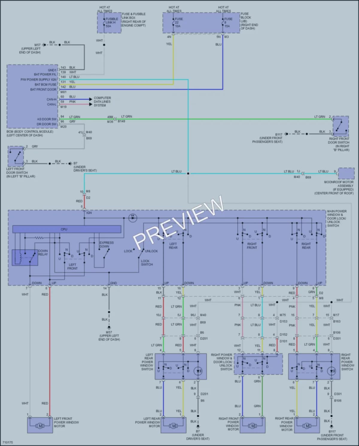 2020 Nissan Frontier Power Windows wiring diagram preview