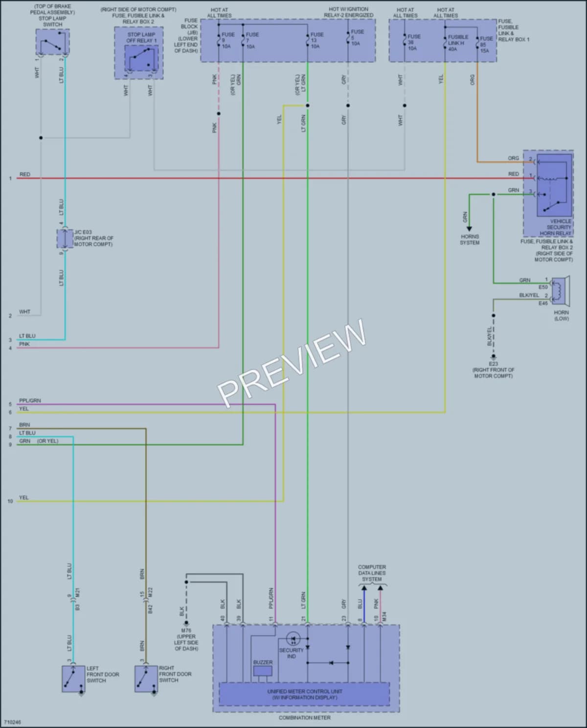 2020 Nissan LEAF Anti Theft wiring diagram preview
