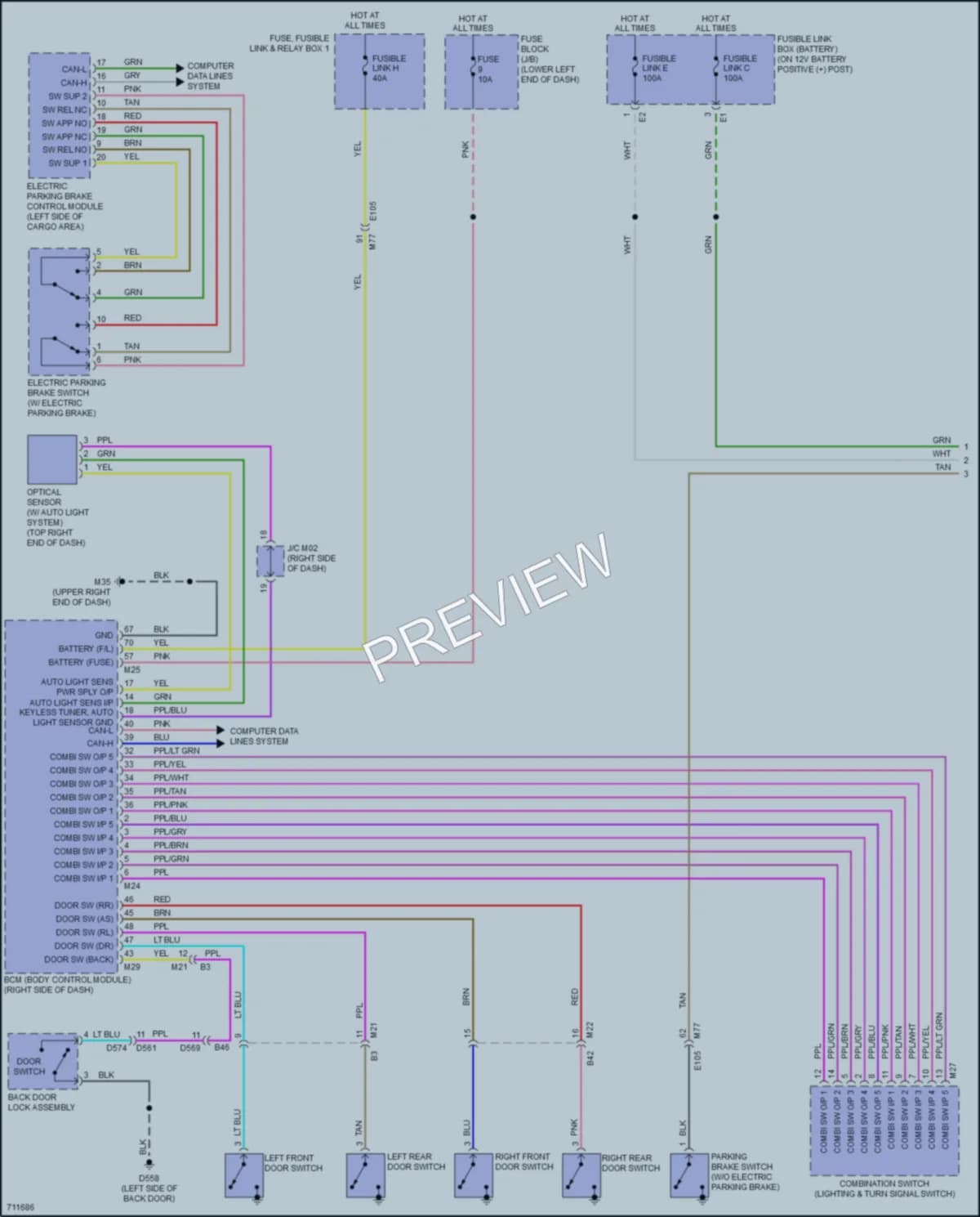 2020 Nissan LEAF Headlights wiring diagram preview