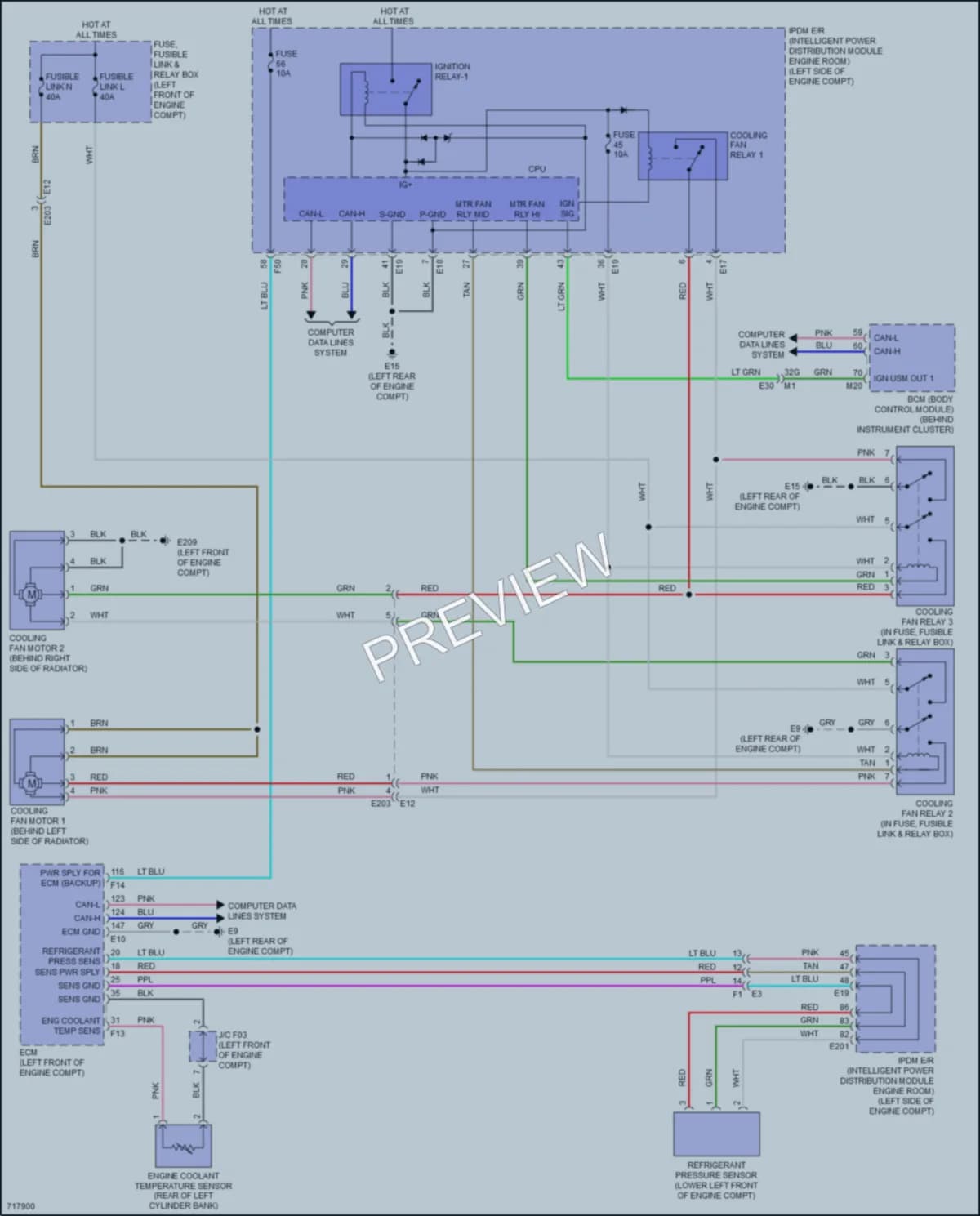 2020 Nissan Maxima Cooling Fan wiring diagram preview