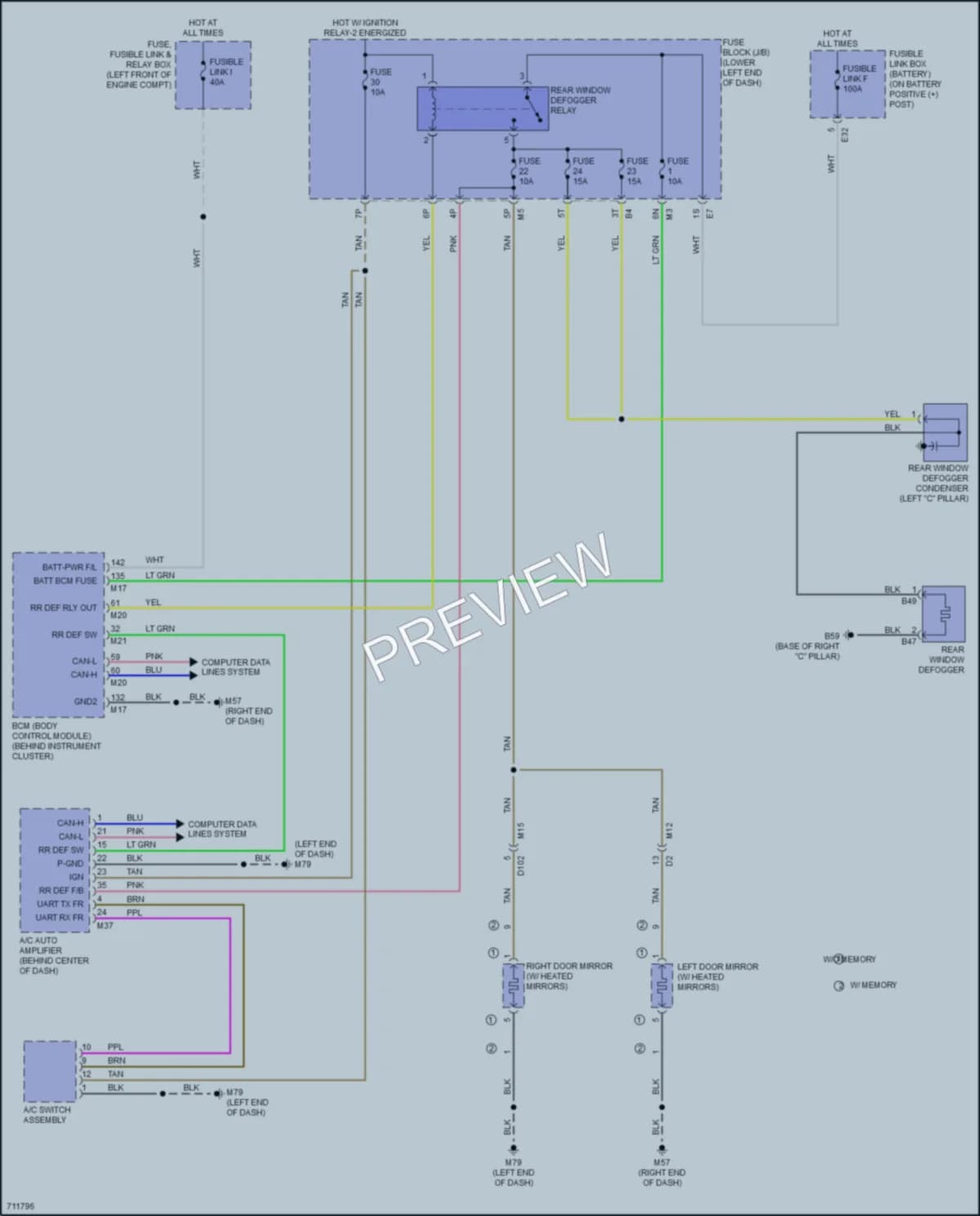 2020 Nissan Maxima Defoggers wiring diagram preview