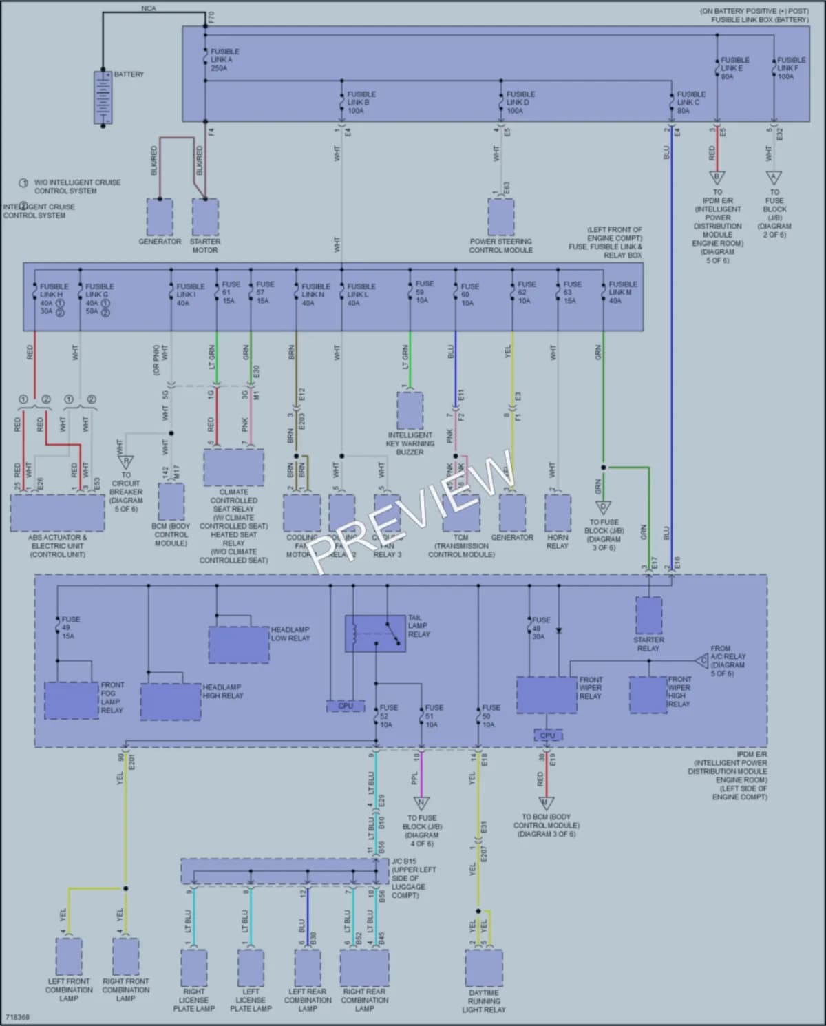 2020 Nissan Maxima Power Distribution wiring diagram preview