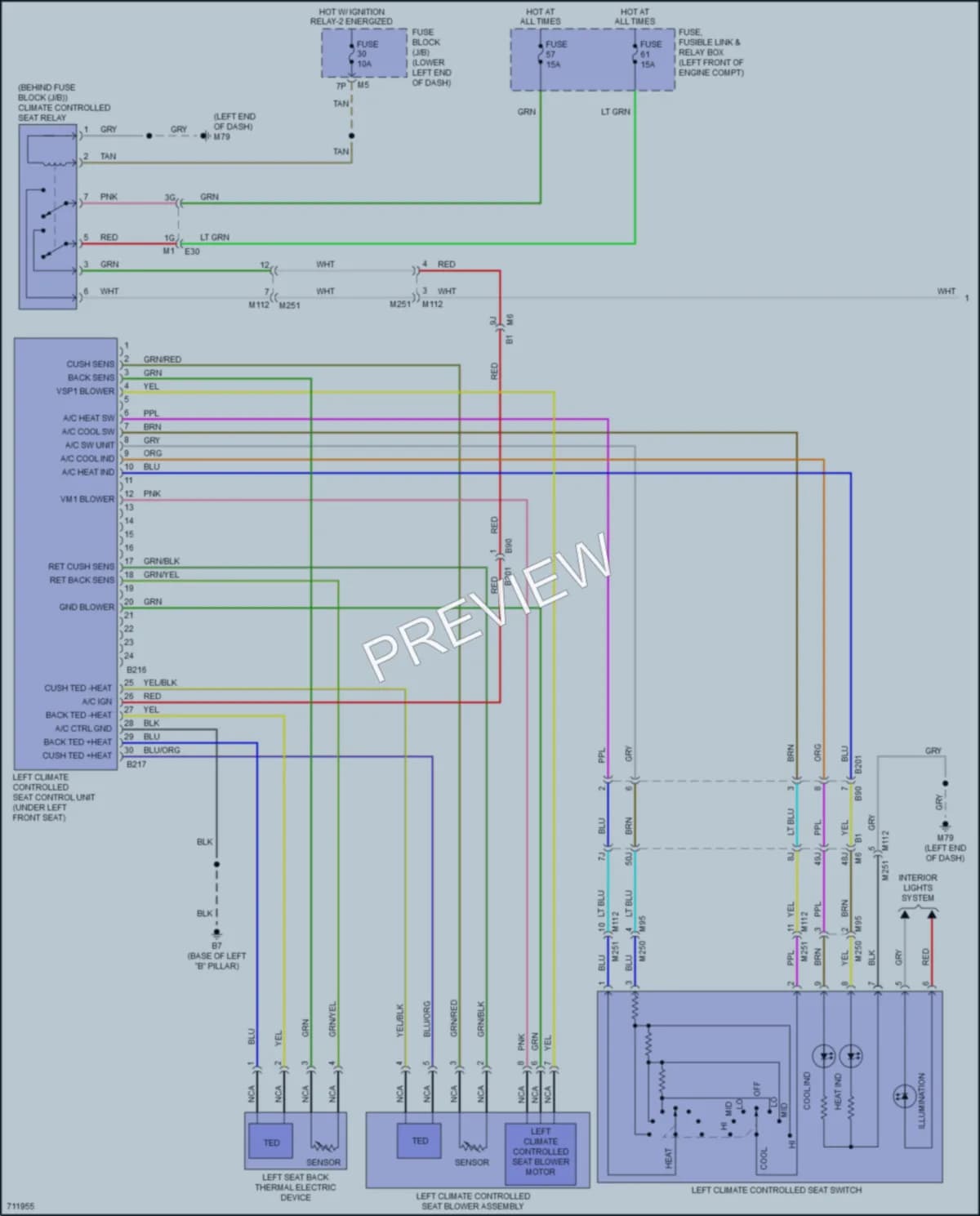 2020 Nissan Maxima Power Seats wiring diagram preview