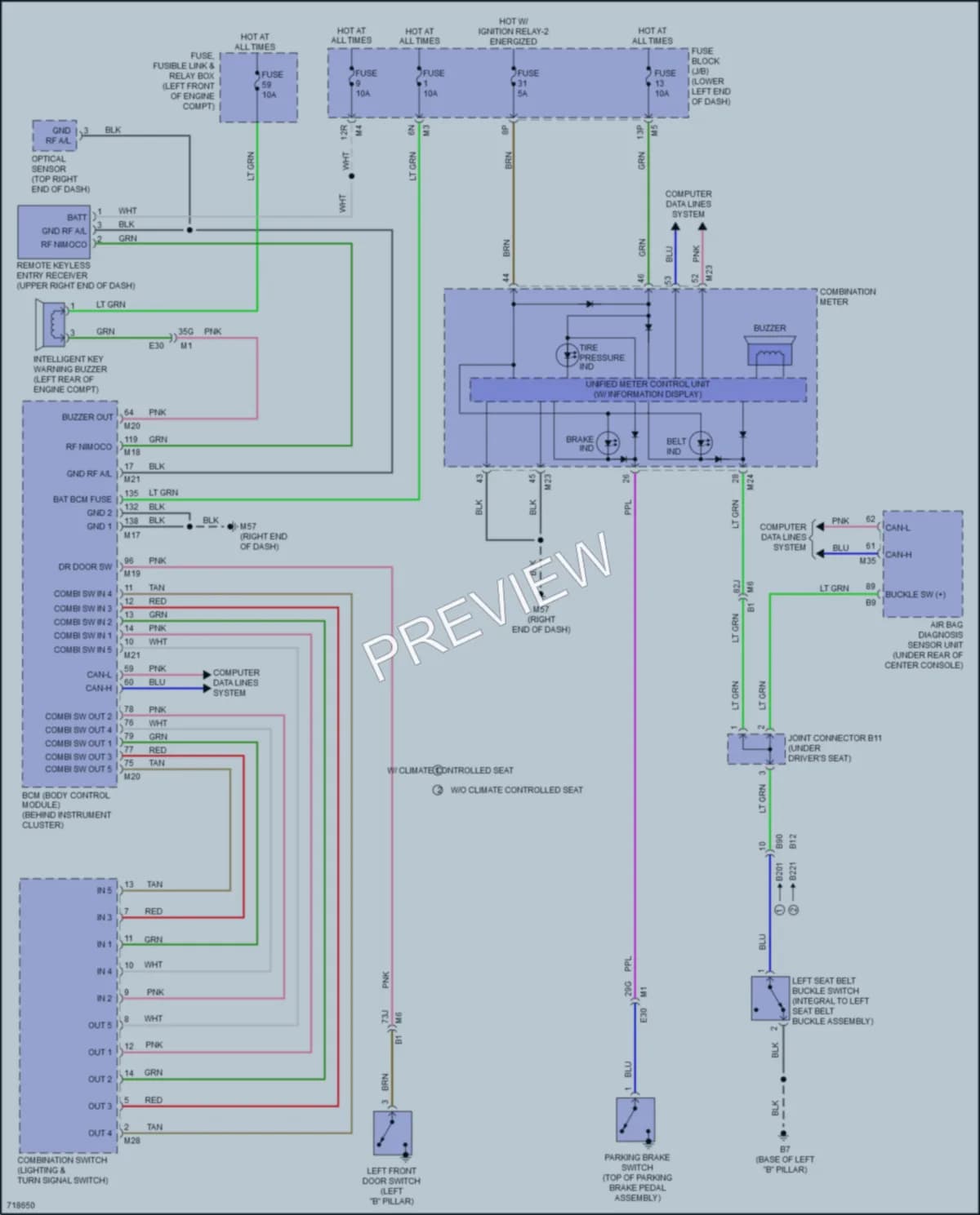 2020 Nissan Maxima Warning Systems wiring diagram preview