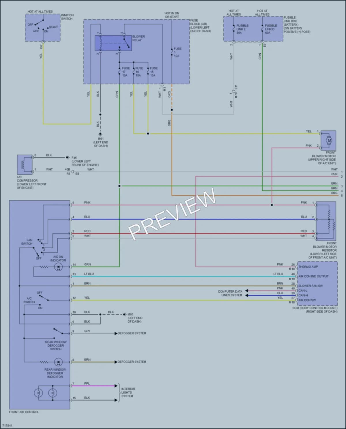 2020 Nissan NV200 Air Conditioning wiring diagram preview