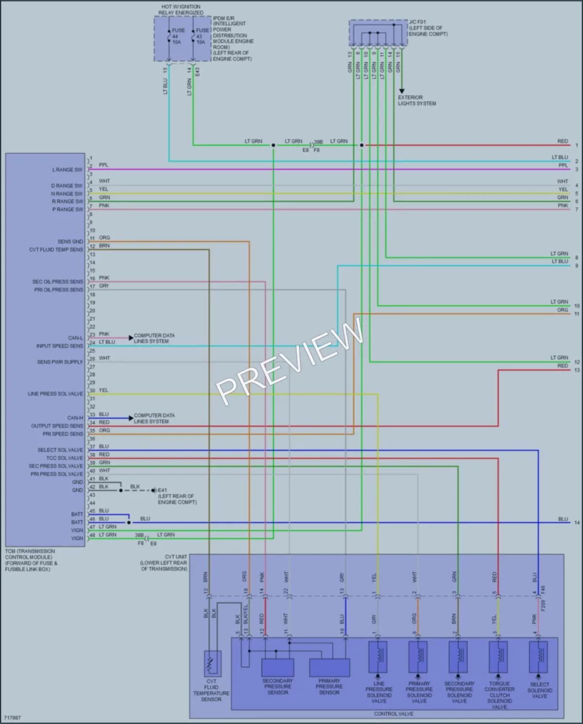 2020 Nissan NV200 Transmission wiring diagram preview