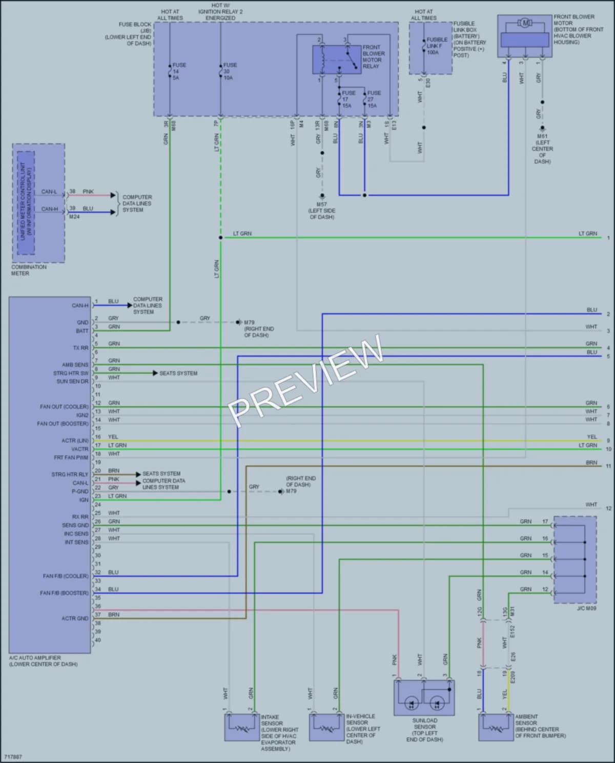 2020 Nissan Pathfinder Air Conditioning wiring diagram preview