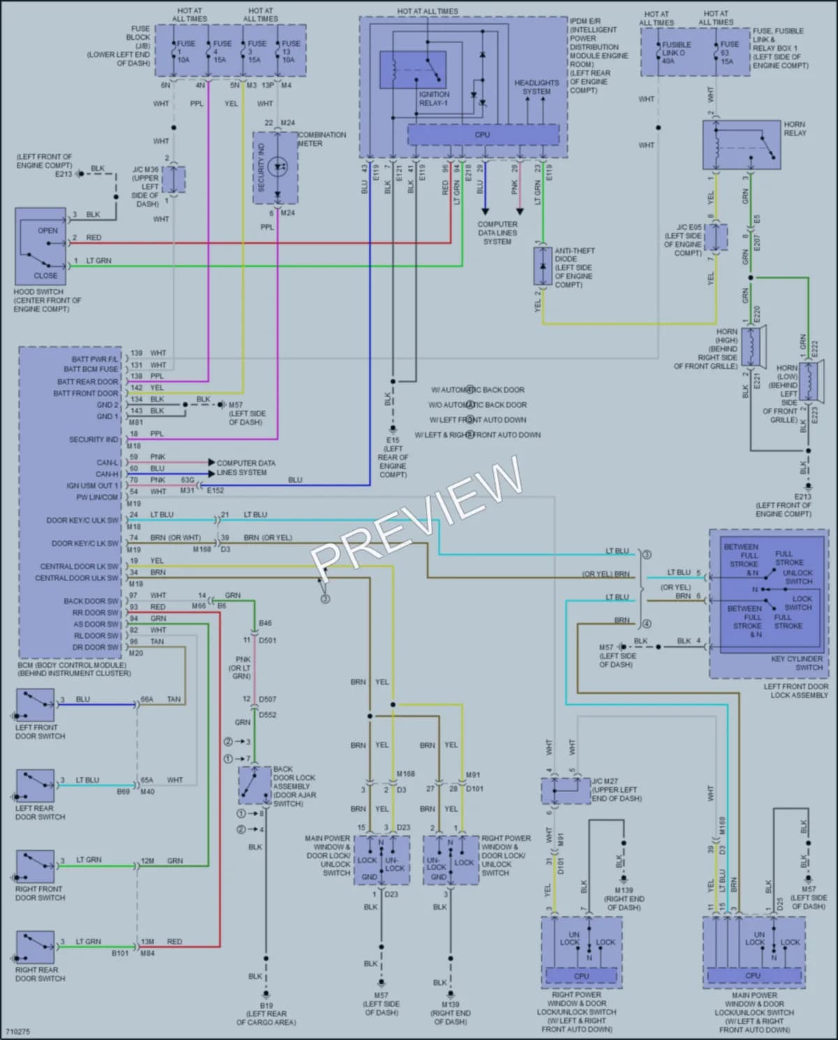 2020 Nissan Pathfinder Anti Theft wiring diagram preview