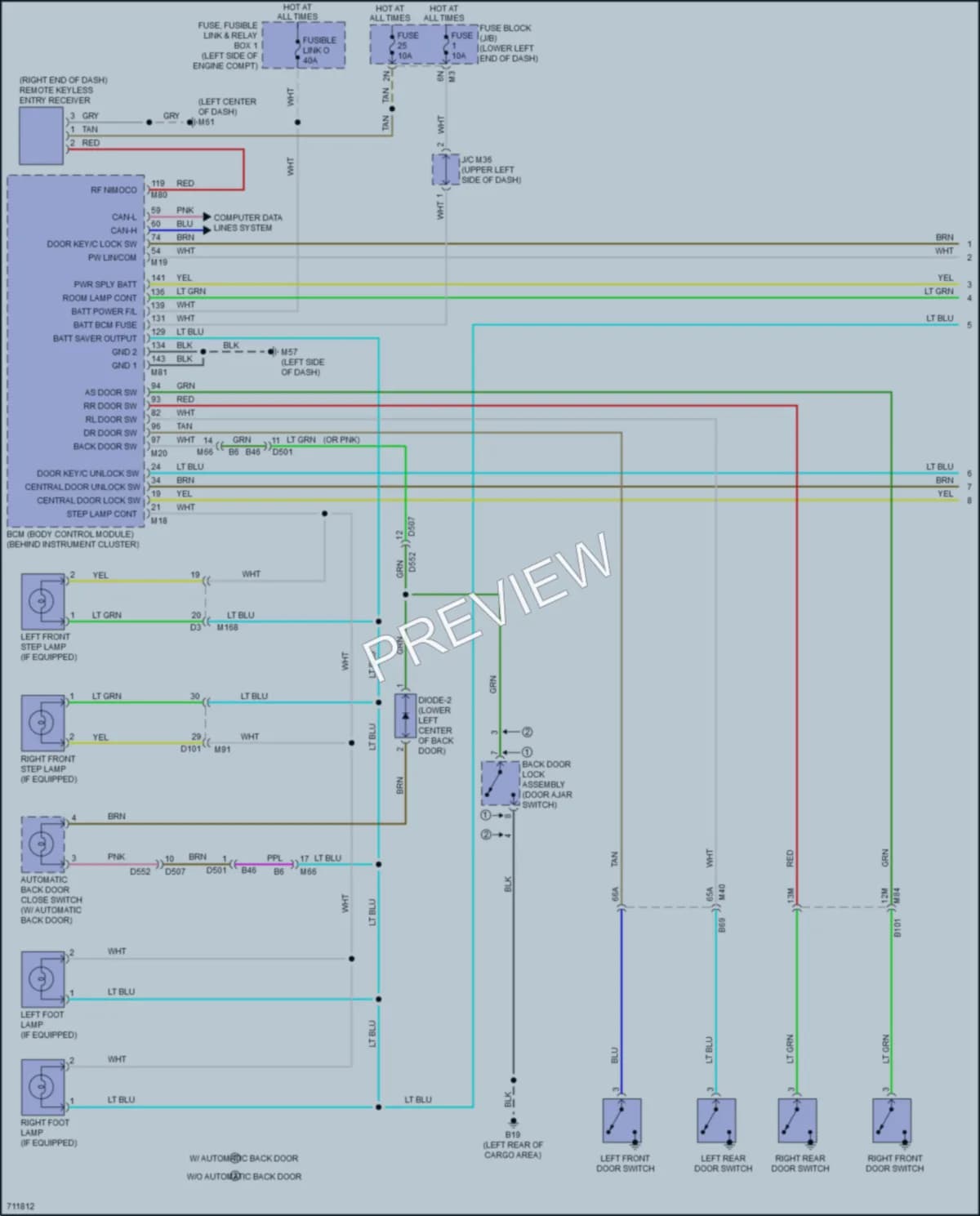 2020 Nissan Pathfinder Interior Lights wiring diagram preview
