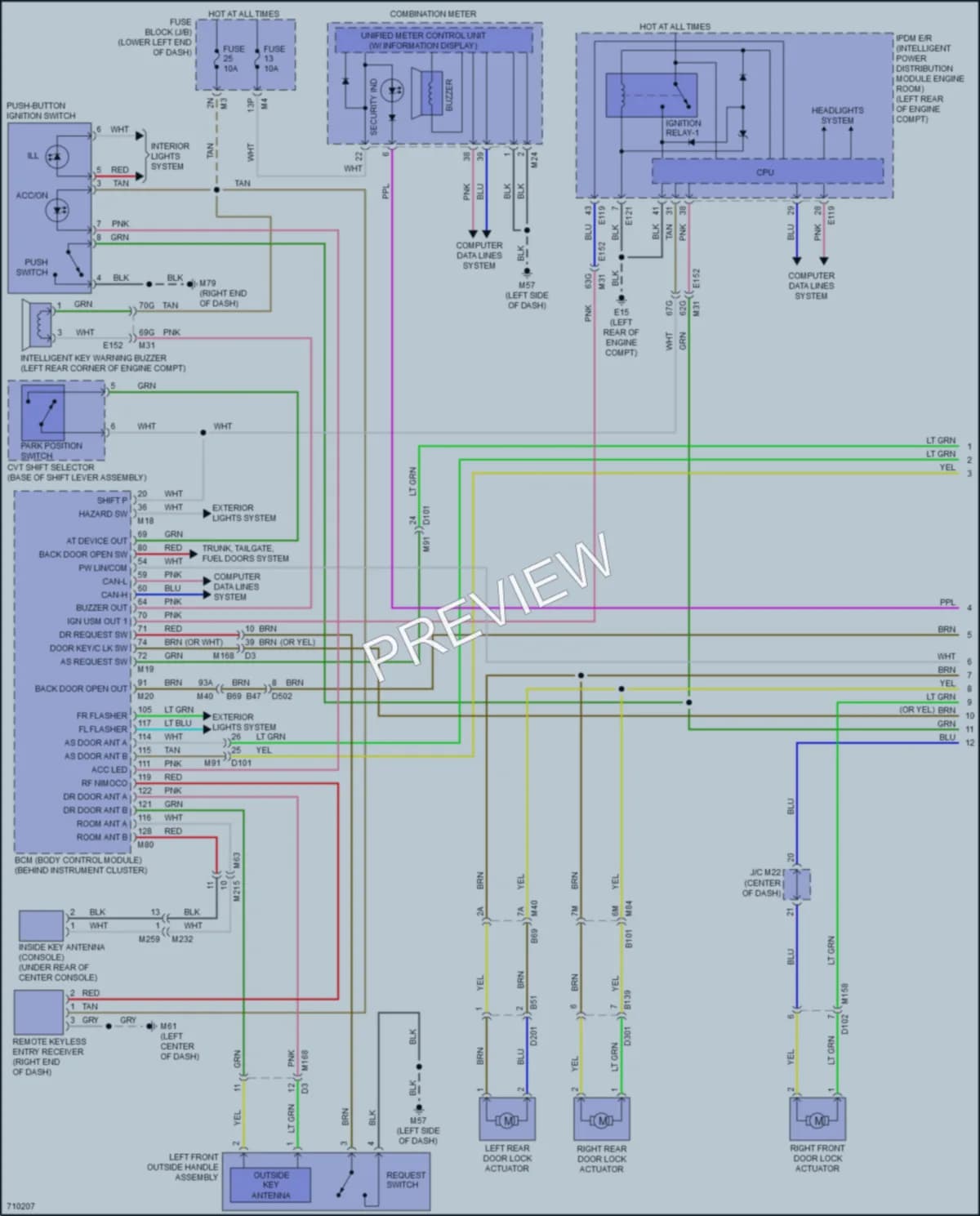2020 Nissan Pathfinder Power Door Locks wiring diagram preview