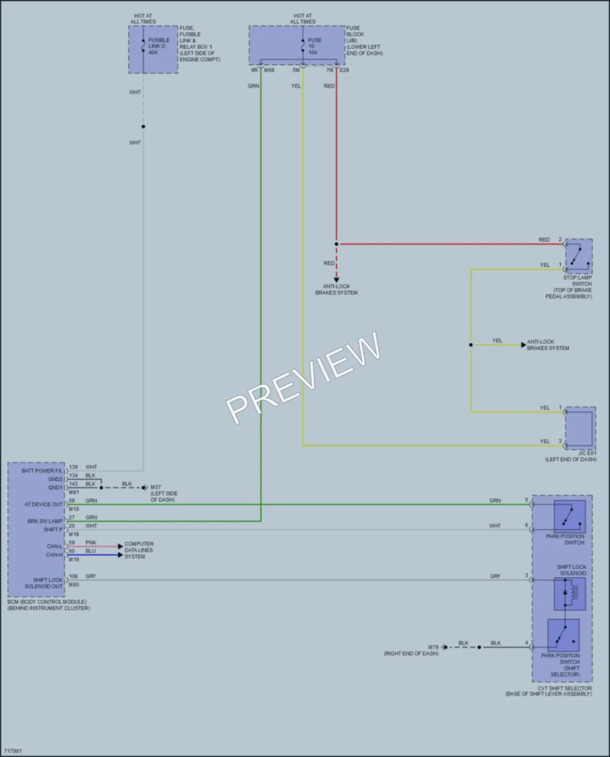 2020 Nissan Pathfinder Shift Interlock wiring diagram preview
