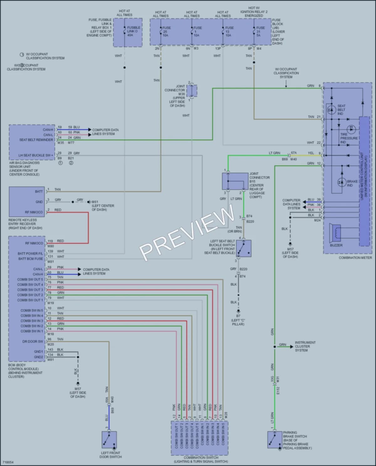 2020 Nissan Pathfinder Warning Systems wiring diagram preview