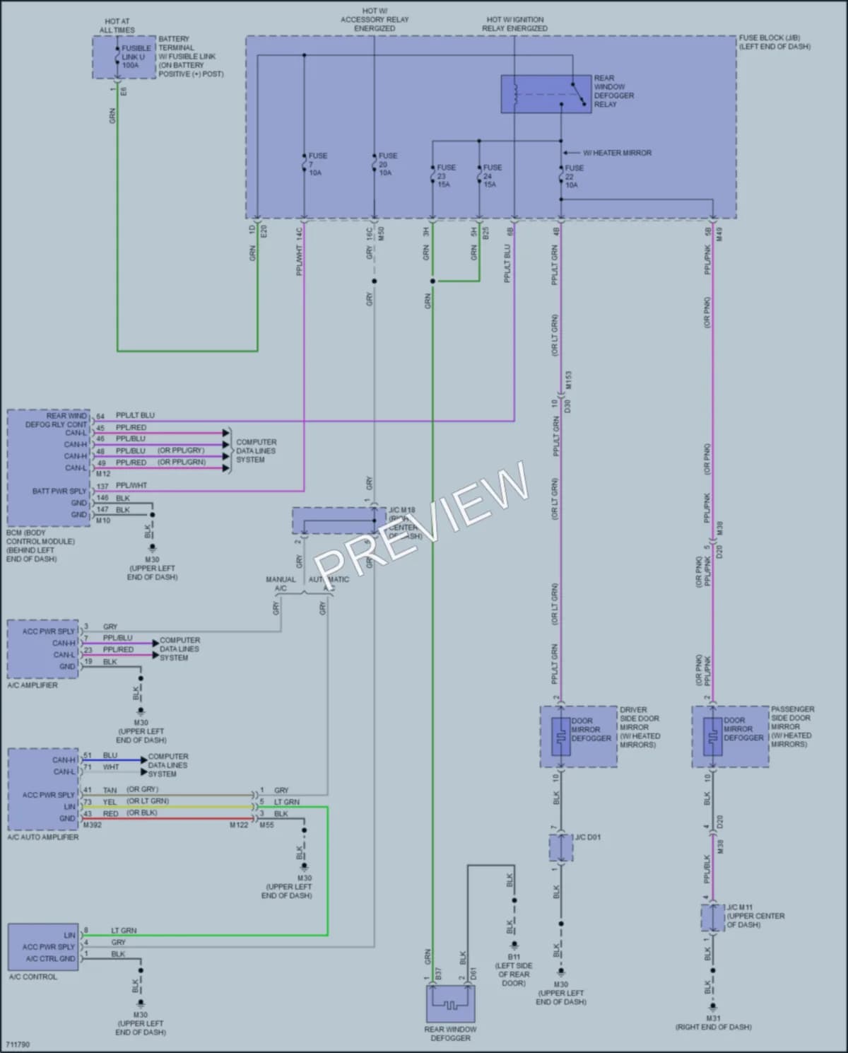 2020 Nissan RogueSport Defoggers wiring diagram preview
