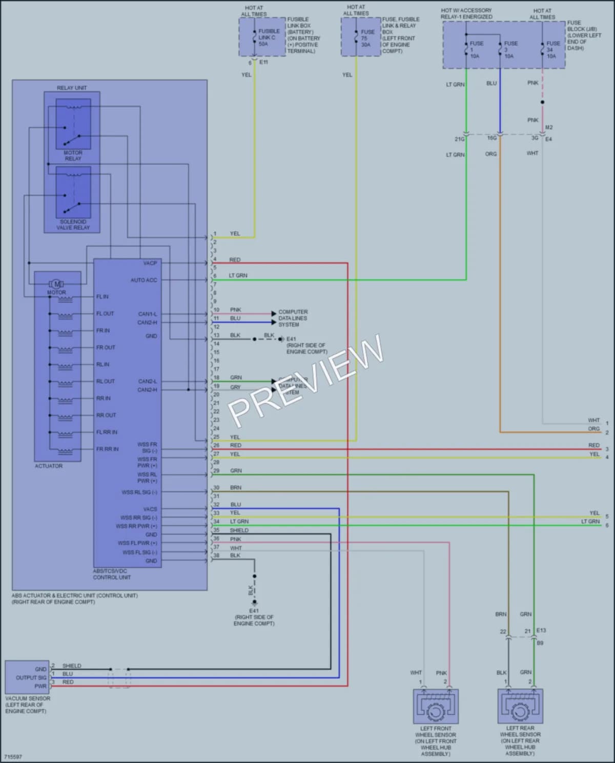 2020 Nissan Sentra Anti Lock Brakes wiring diagram preview