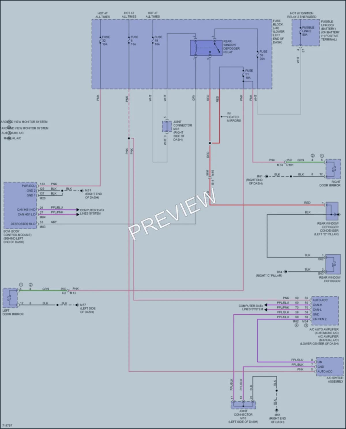 2020 Nissan Sentra Defoggers wiring diagram preview
