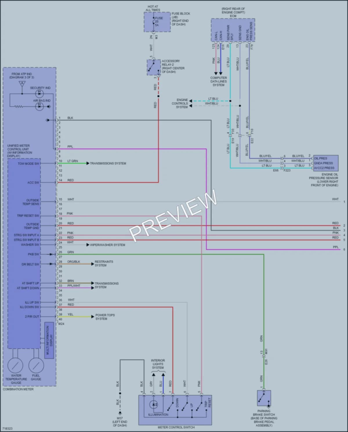 2020 Nissan TitanXD Instrument Cluster wiring diagram preview