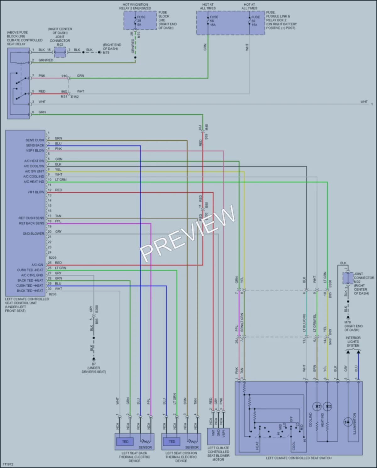 2020 Nissan TitanXD Power Seats wiring diagram preview