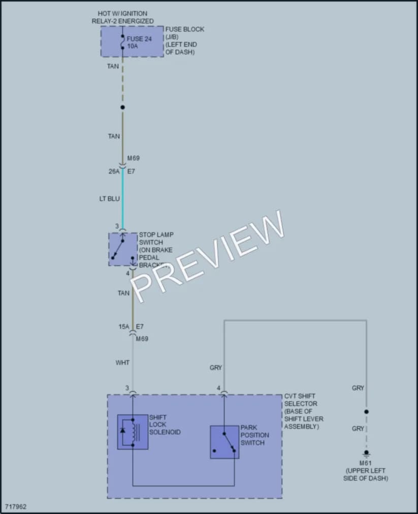 2020 Nissan Versa Shift Interlock wiring diagram preview