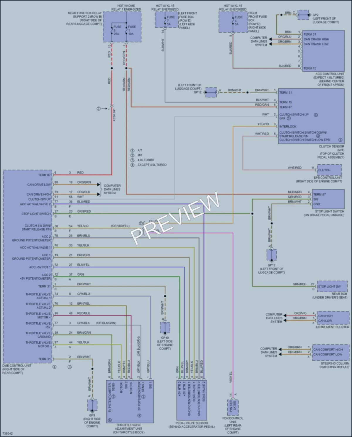 2020 Porsche 718Boxster Cruise Control wiring diagram preview