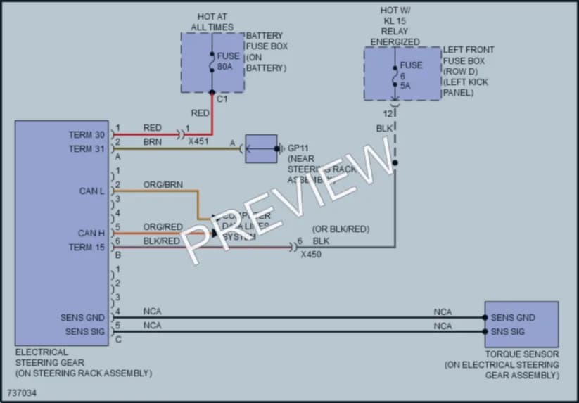 2020 Porsche 718Boxster Electronic Power Steering wiring diagram preview