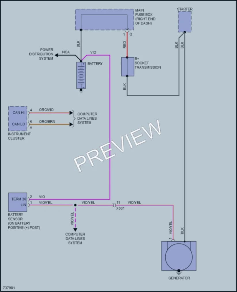 2020 Porsche 718Cayman Starting Charging wiring diagram preview