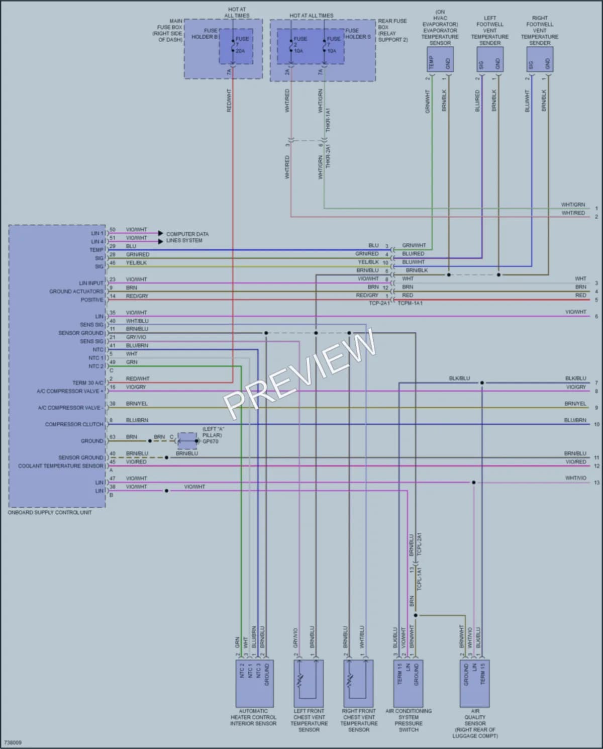 2020 Porsche 911 Air Conditioning wiring diagram preview