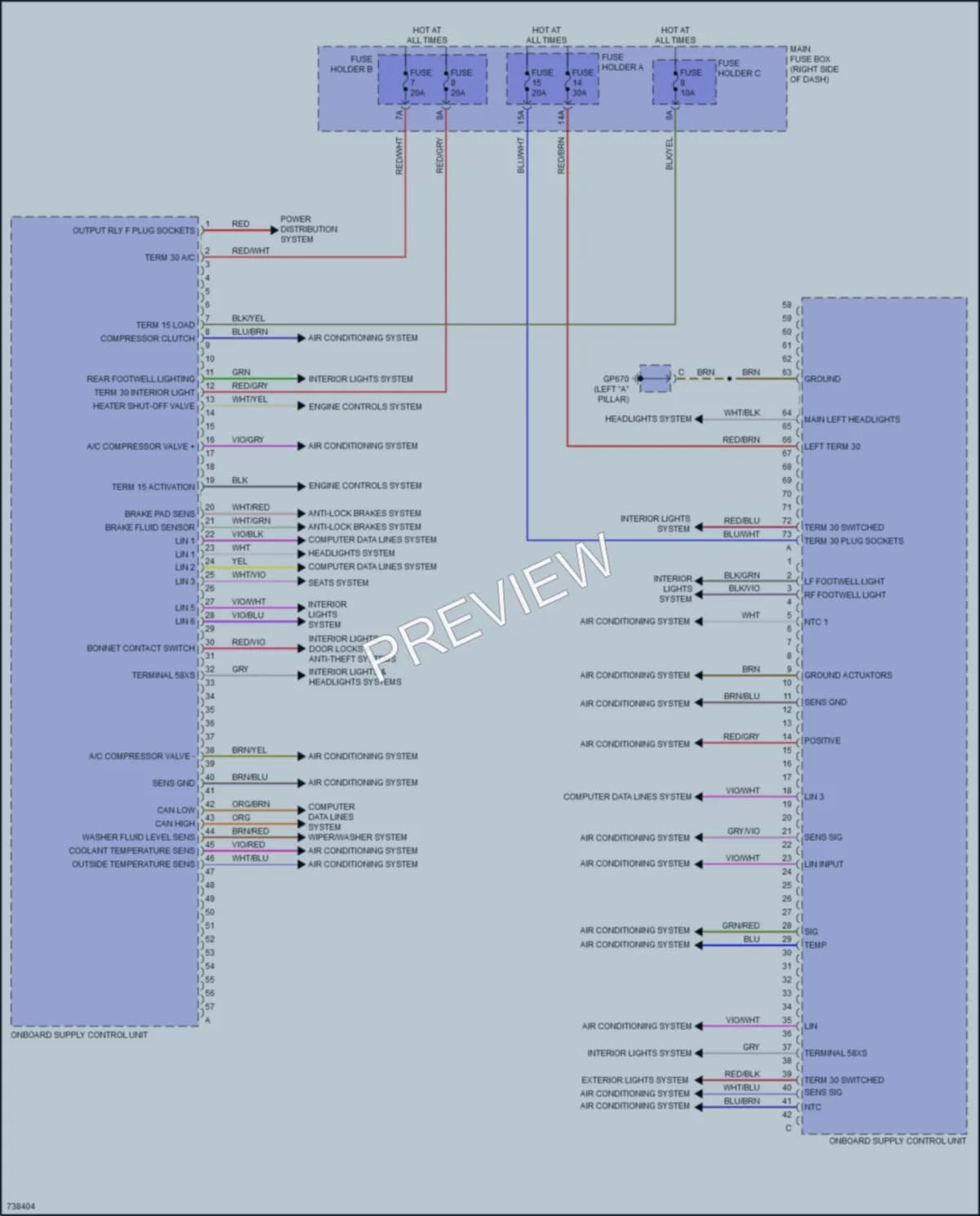 2020 Porsche 911 Body Control Modules wiring diagram preview